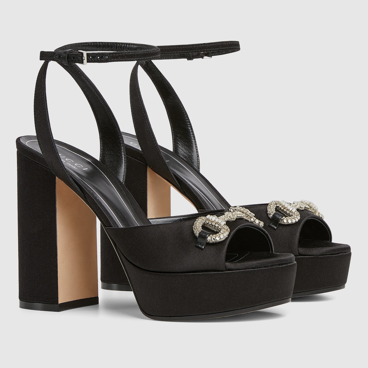 Gucci Women’s platform sandal with crystal Horsebit - Image 6